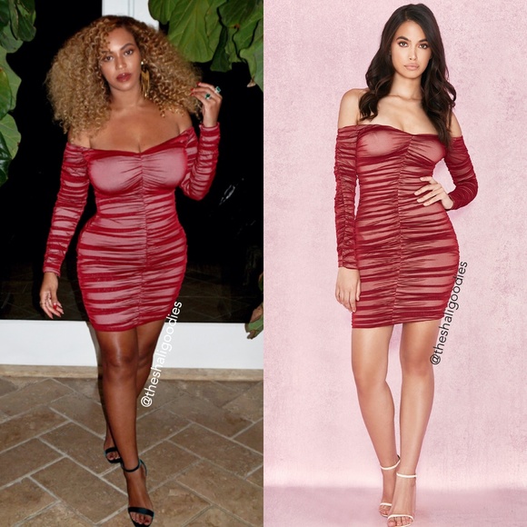 House of CB Dresses & Skirts - HOUSE OF CB Fifi Wine Red Stretch Tulle Dress